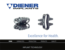 Tablet Screenshot of diener-implants.de